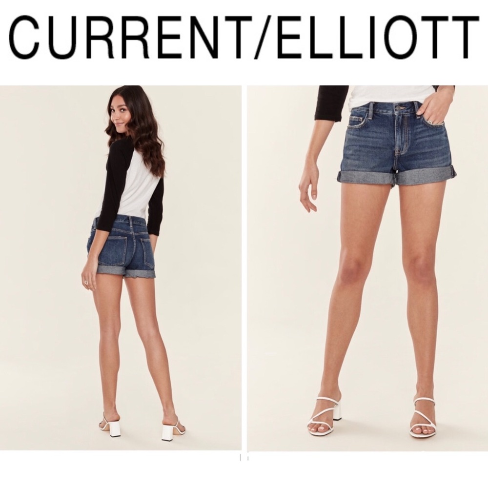 Current/Elliot The Boyfriend Rolled Jean Shorts
